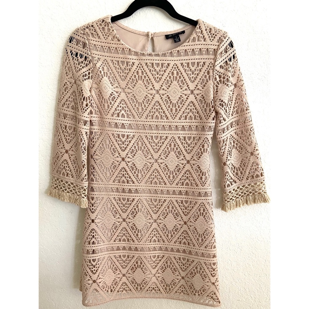 WORN ONCE - Nude Boho Jodi Kristopher Dress